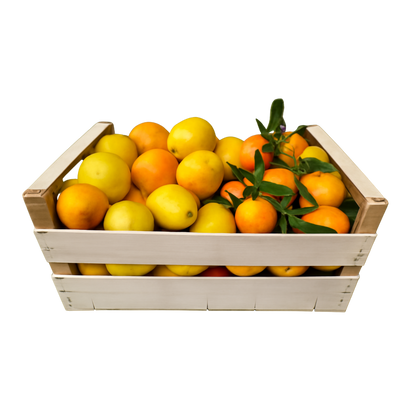 Confezione Mista di Arance Navel, Clementine Pugliesi IGP del Golfo di Taranto e Limoni Pugliesi Primofiore Femminello - Confezione da 14 kg (2,49 € al kg)