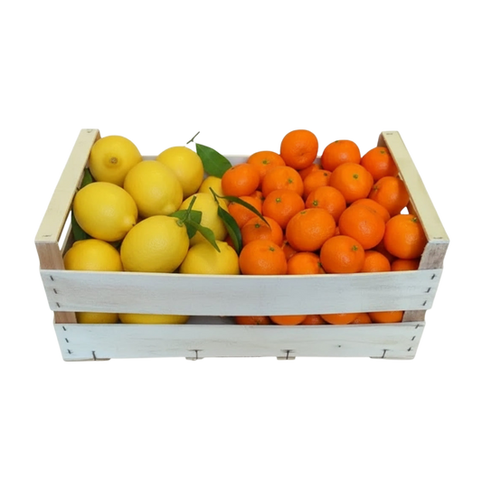 Confezione Mista di Mandarini Tang Gold Pugliesi e Limoni Pugliesi Primofiore Femminello - Confezione da 14 kg (2,74 € al kg)